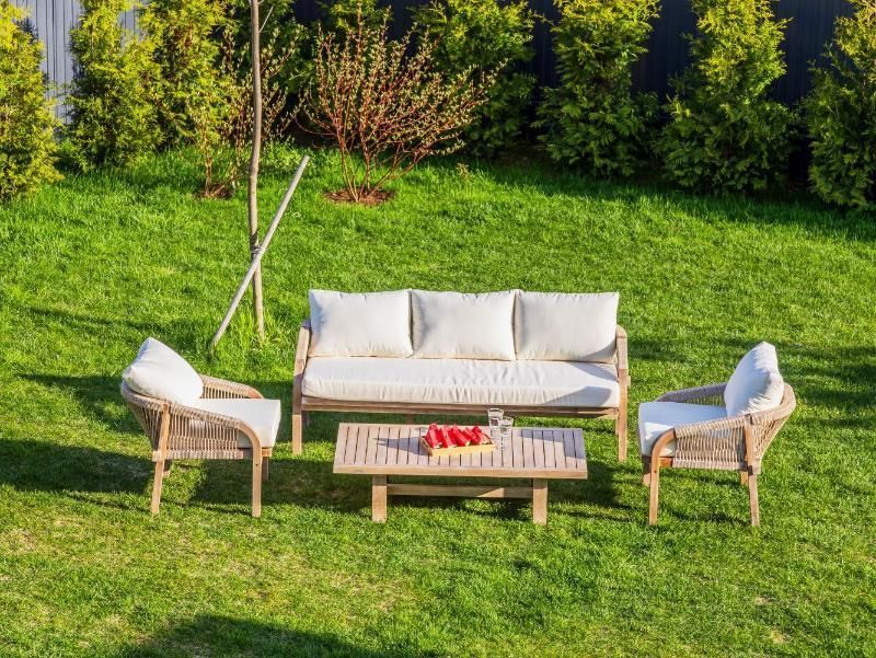 Лаунж-зона Michelle Royal Family из дерева, цвет бежевый фото 12