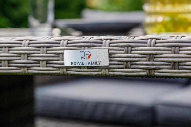 Обеденный комплект Karl plus Royal Family из искусственного ротанга, цвет серый фото 7