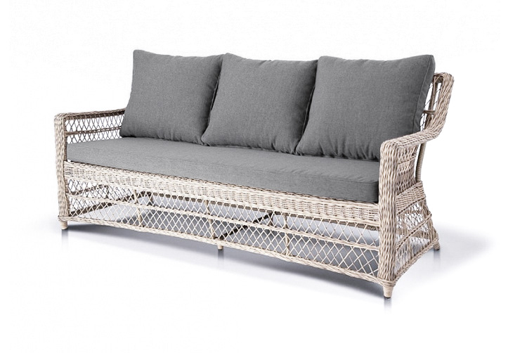 Гранд Латте диван трехместный из искусственного ротанга, цвет бежевый фото 1