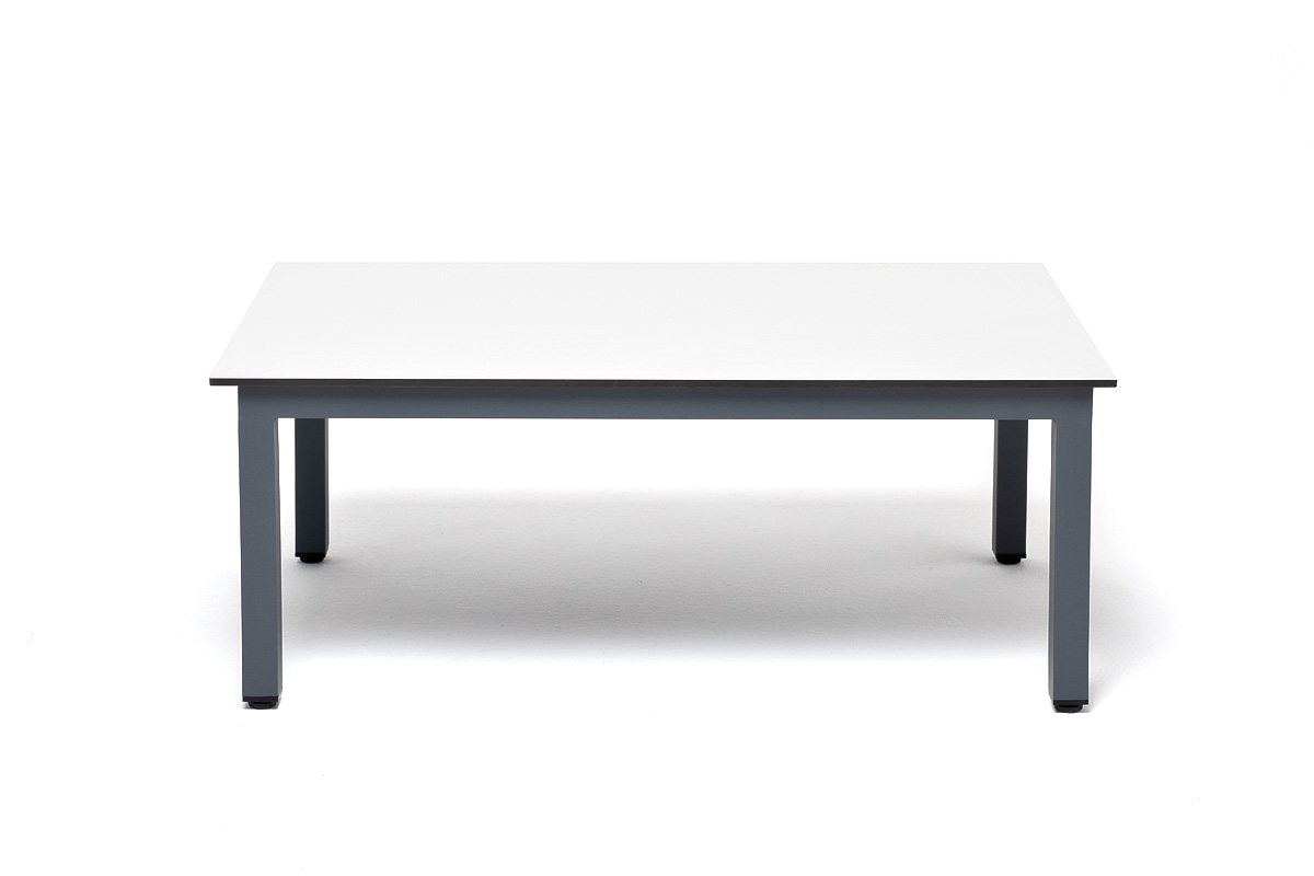 Канны журнальный столик из HPL 90х60, H40, каркас темно-серый (RAL 7024), цвет столешницы молочный фото 2