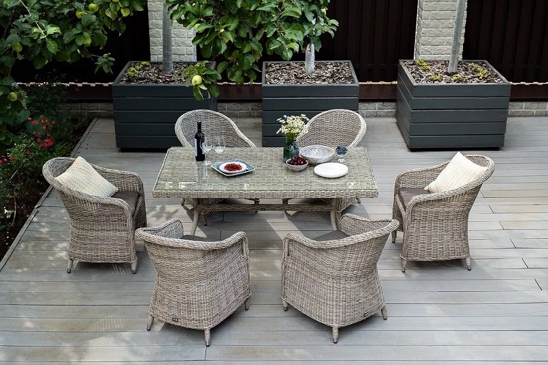 Обеденная группа Эспрессо 4SIS из искусственного ротанга, цвет бежевый фото 6