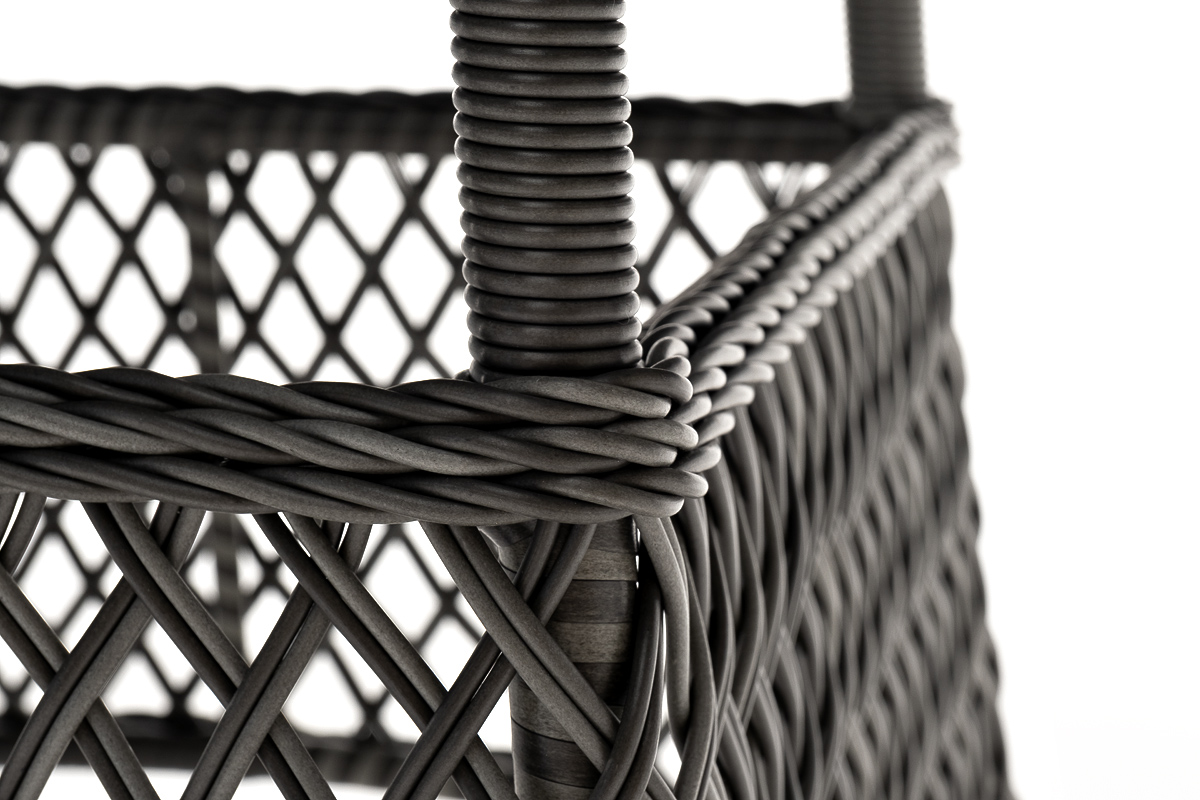 Эспрессо плетеный круглый стол, диаметр 150 см, цвет графит фото 5