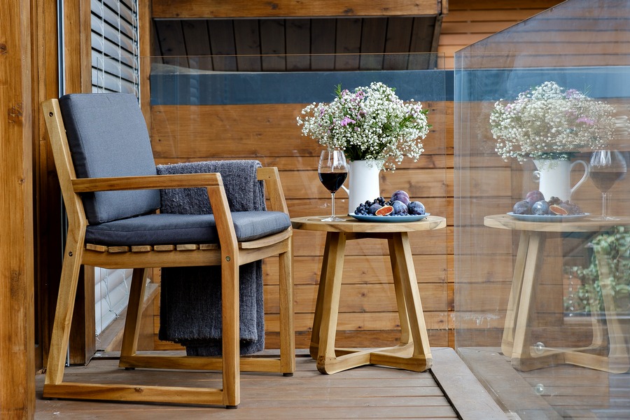 Стол садовый кофейный из акации ROUND Joygarden фото 2