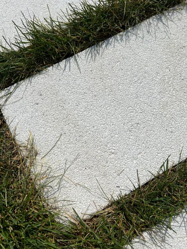 Пошаговая плита для дорожек 600х300х80 мм Белая с фактурой стоунмикс фото 2