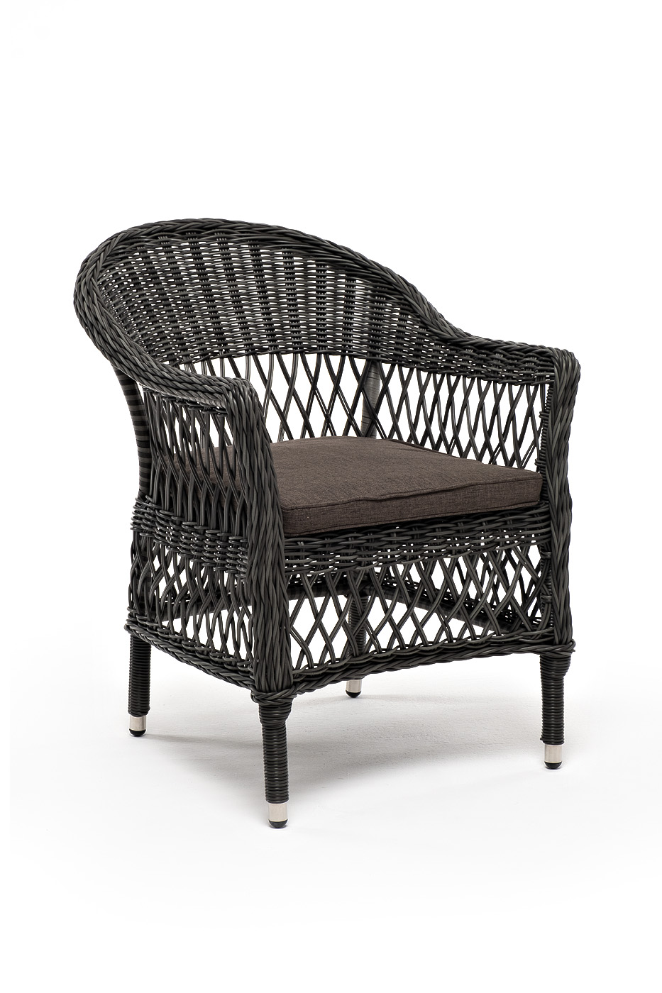 Сицилия плетеный стул из искусственного ротанга, цвет графит фото 3