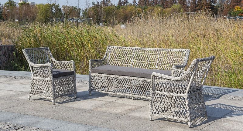 Плетеное кресло Латте 4SIS из искусственного ротанга, цвет бежевый фото 8