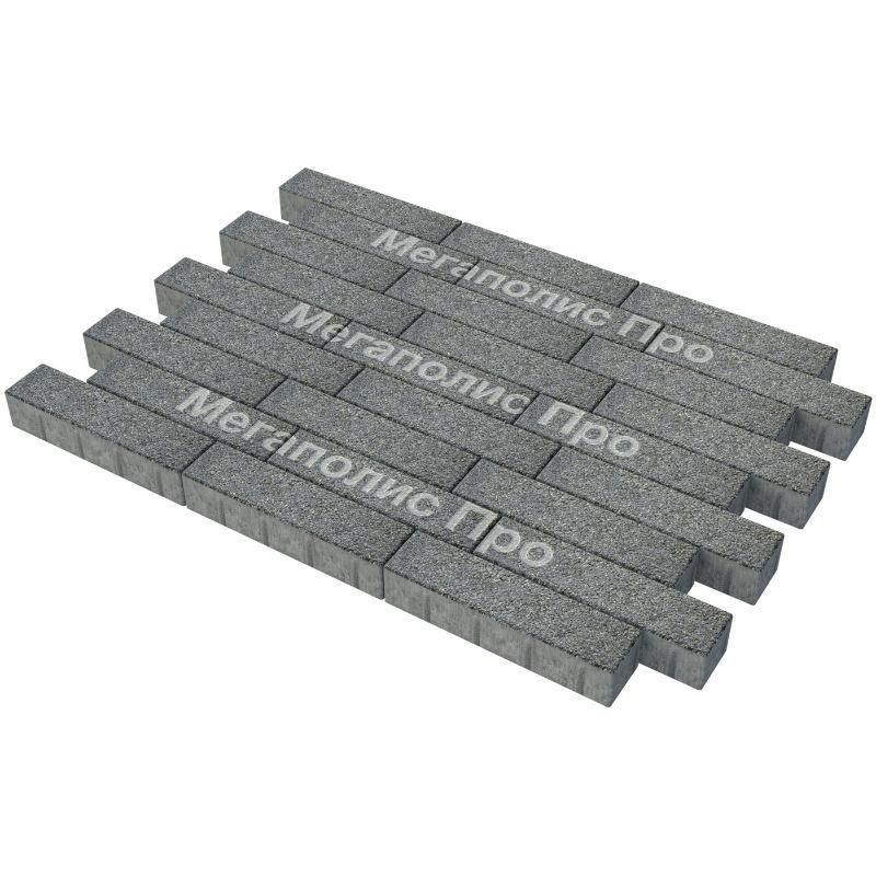 Тротуарная плитка Braer Ригель 2.0 320x80x60 мм Гранит на черном фото 1