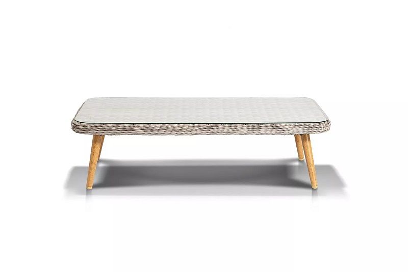 Столик журнальный Прованс 4SIS из искусственного ротанга, цвет бежевый фото 2