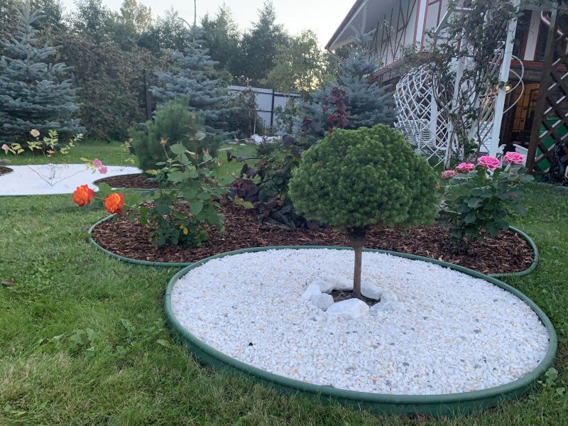 Бордюр садовый KANTA Standartpark SP Б-1000.10.02-ПП пластиковый (Модернизированный кантри) Оливковый 82552-Ол фото 5