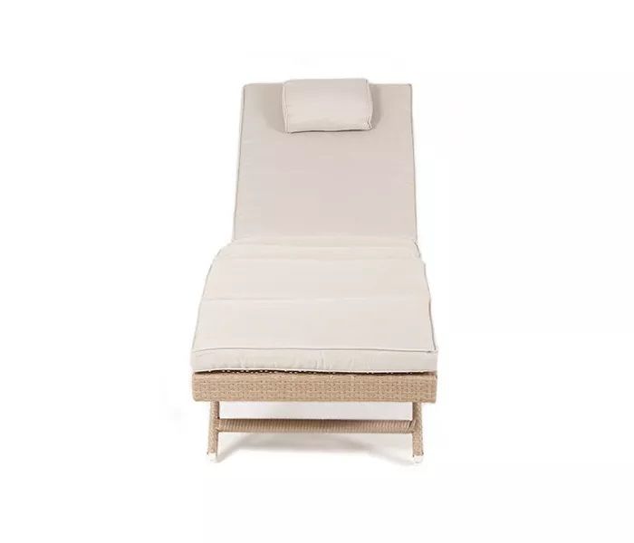 Шезлонг Лиссабон 4SIS из искусственного ротанга, цвет соломенный фото 4