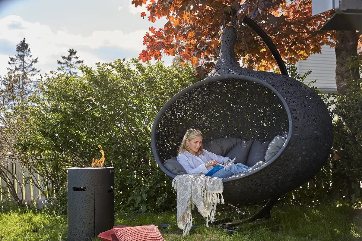 Подвесное кресло Vitgarden Bios Hide из базальта, цвет черный фото 2