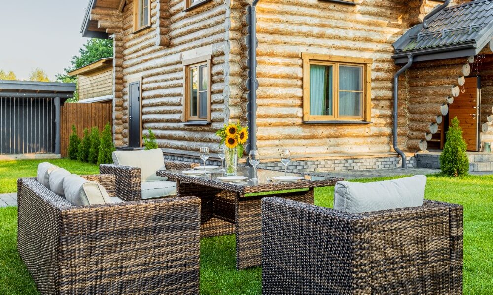 Обеденный комплект Karl Royal Family из искусственного ротанга с обеденным столом, цвет коричневый фото 4