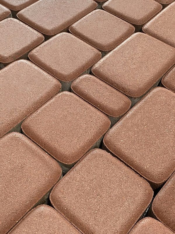 Тротуарная плитка Koldiz Старый город 50 мм Моно Бордовый фото 1