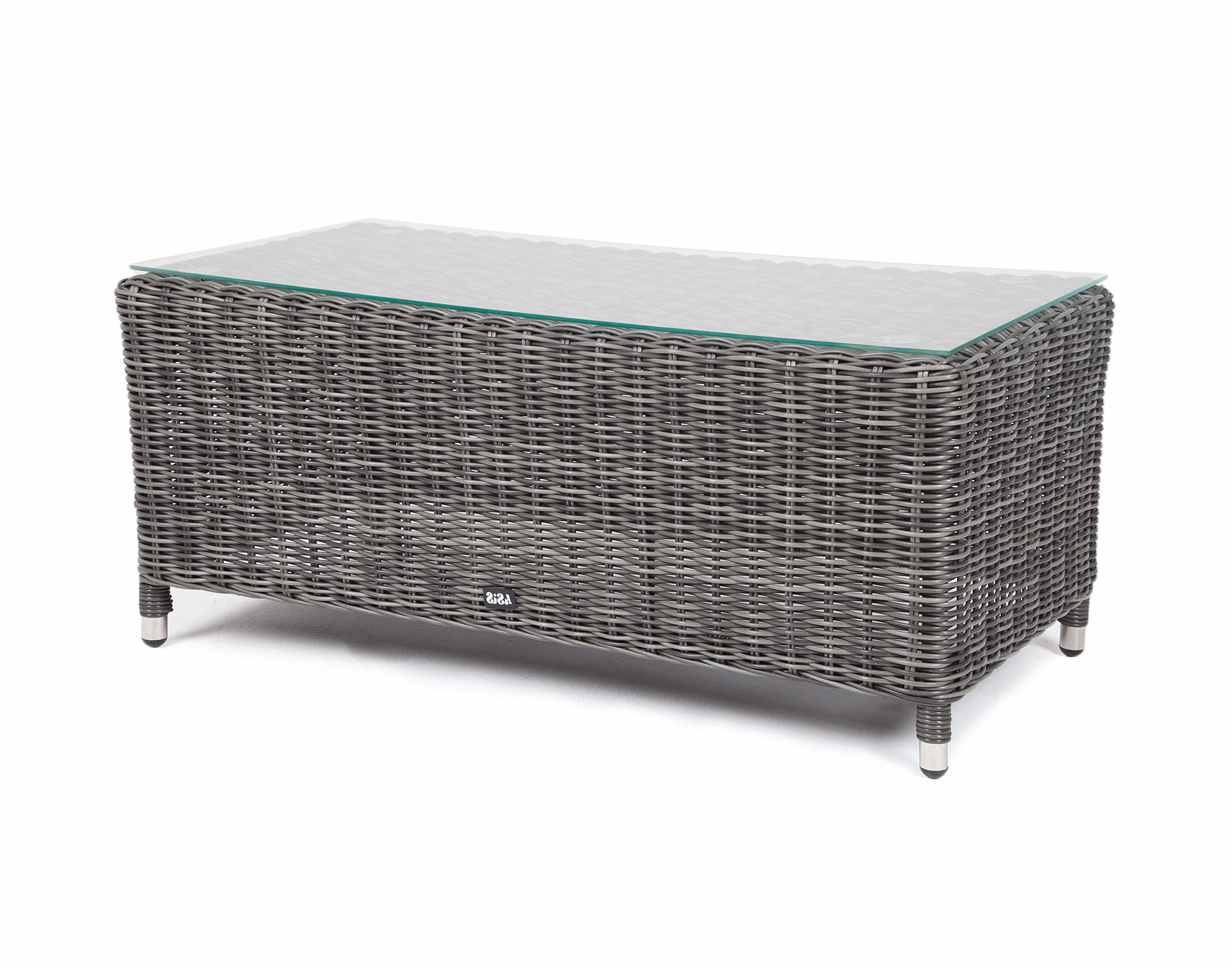 Кон Панна столик журнальный из искусственного ротанга, цвет графит фото 1