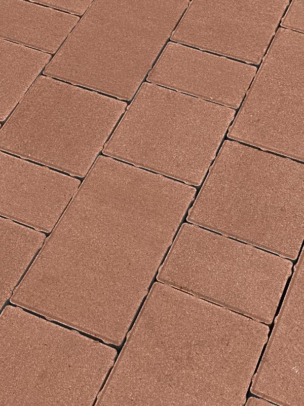 Тротуарная плитка Koldiz Новый Город 60 мм Моно Бордовый фото 1