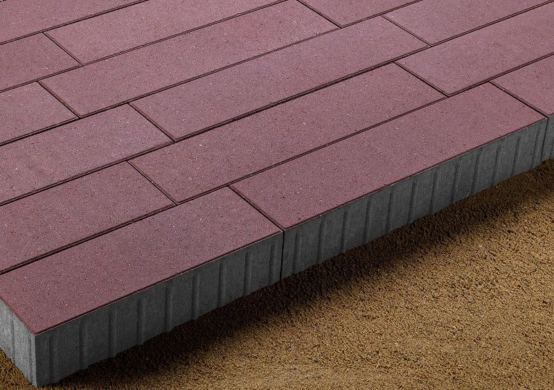 Тротуарная плитка 342 Механический завод Ригель трио 80 мм Красный фото 2