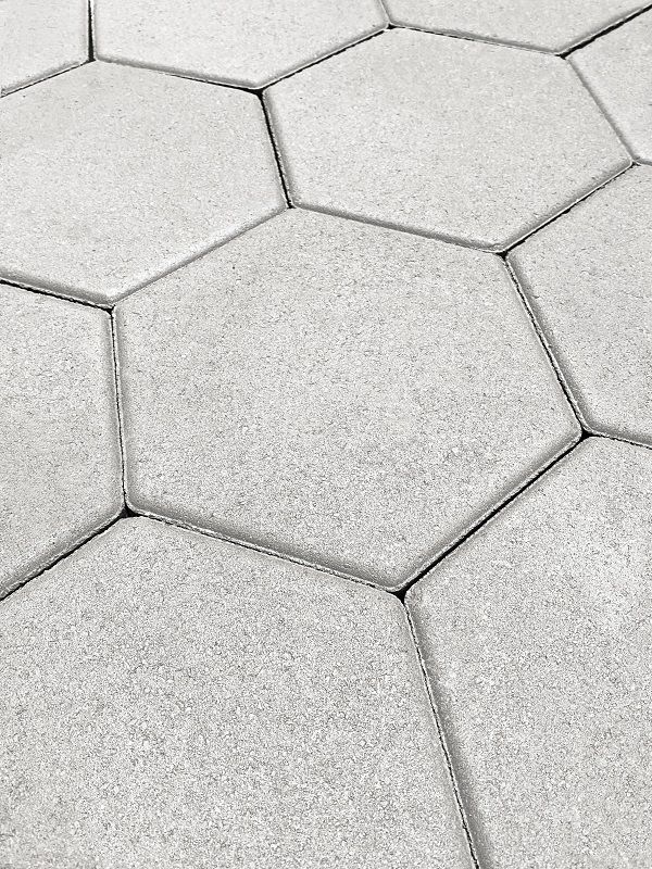 Тротуарная плитка Koldiz Шестигранник 60 мм Моно Белый фото 1