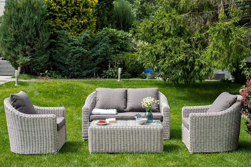 Диван двухместный Кон Панна 4SIS из искусственного ротанга, цвет бежевый фото 6