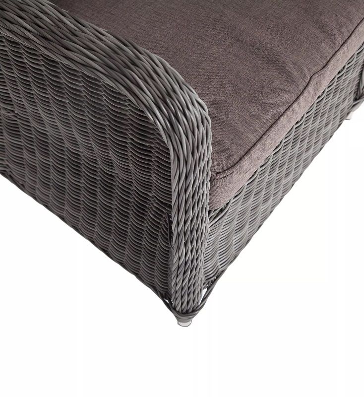 Плетеное кресло Гляссе 4SIS из искусственного ротанга, цвет графит фото 2