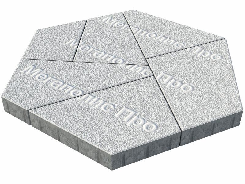 Тротуарная плитка Выбор Оригами Б.4.Фсм.8 80 мм Белый Гранит фото 2