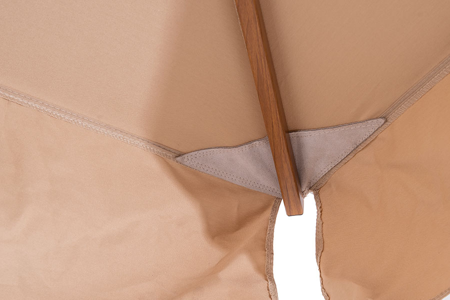 Корсика зонт уличный 3х3м на боковой алюминиевой опоре, цвет под дерево фото 7