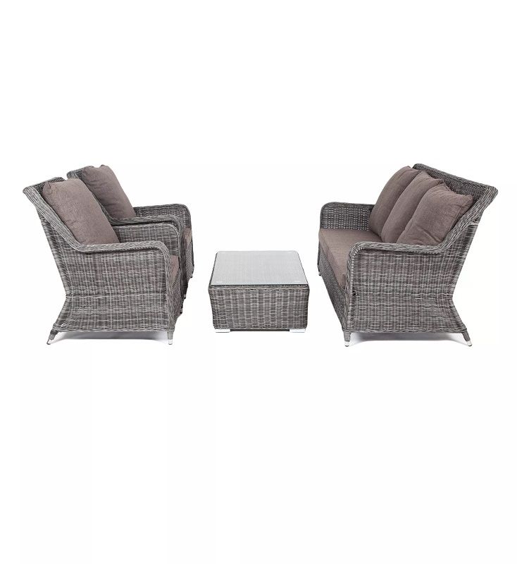 Лаунж-зона Гляссе 4SIS из искусственного ротанга, цвет графит фото 3