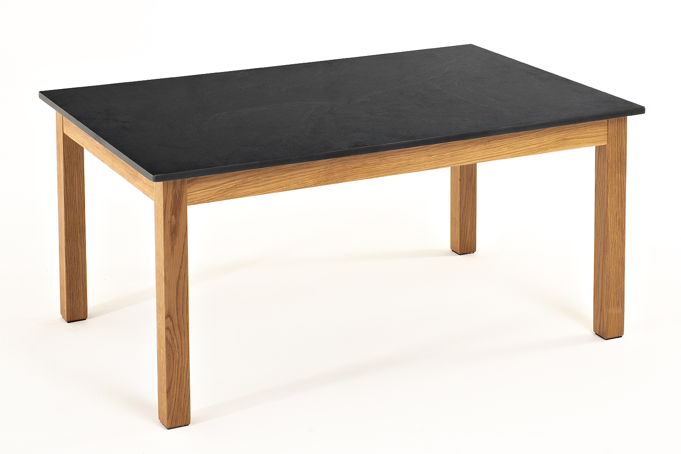 Канны журнальный столик из HPL 90х60, H40, основание дуб, цвет столешницы серый гранит фото 1