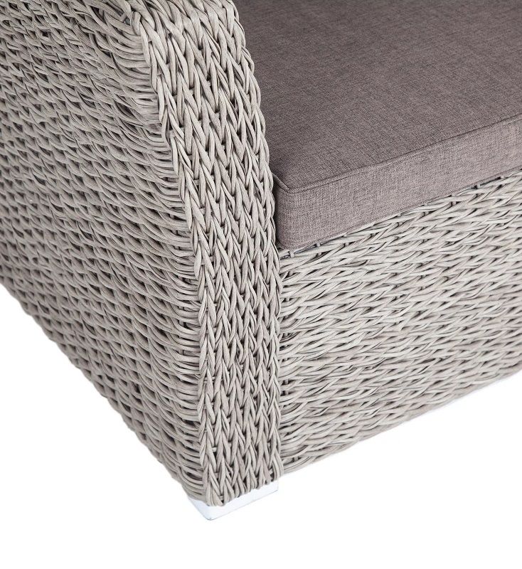 Кресло Капучино 4SIS из искусственного ротанга (гиацинт), цвет графит фото 4