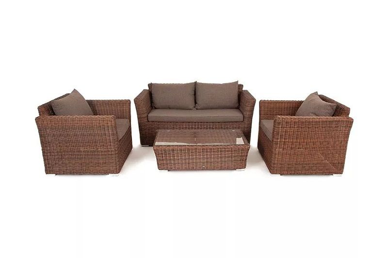 Лаунж-зона Капучино Сингл 4SIS из искусственного ротанга, цвет коричневый фото 2