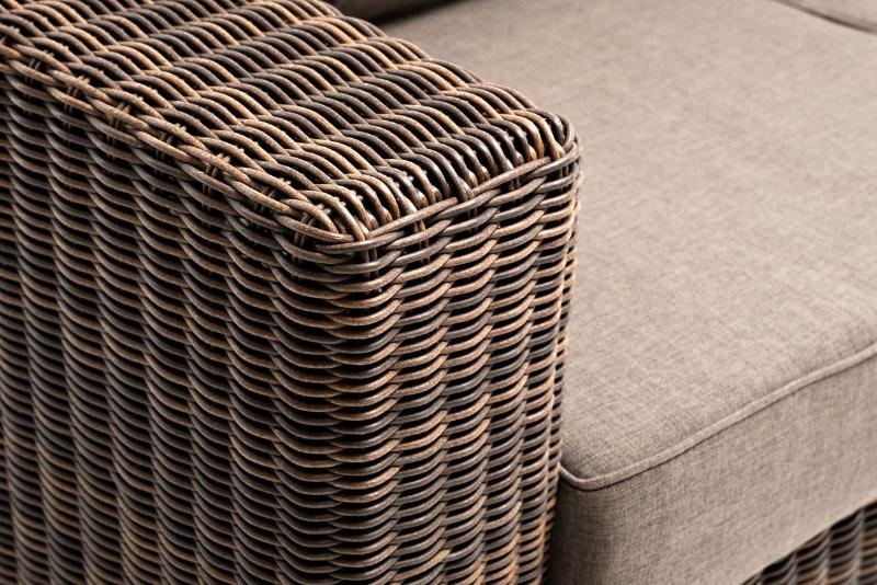 Диван трехместный Боно 4SIS из искусственного ротанга, цвет коричневый фото 4