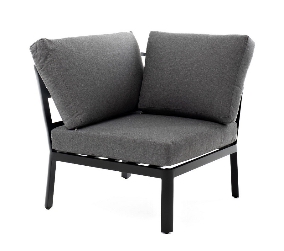 Париж модуль диванный алюминиевый угловой, цвет серый фото 1