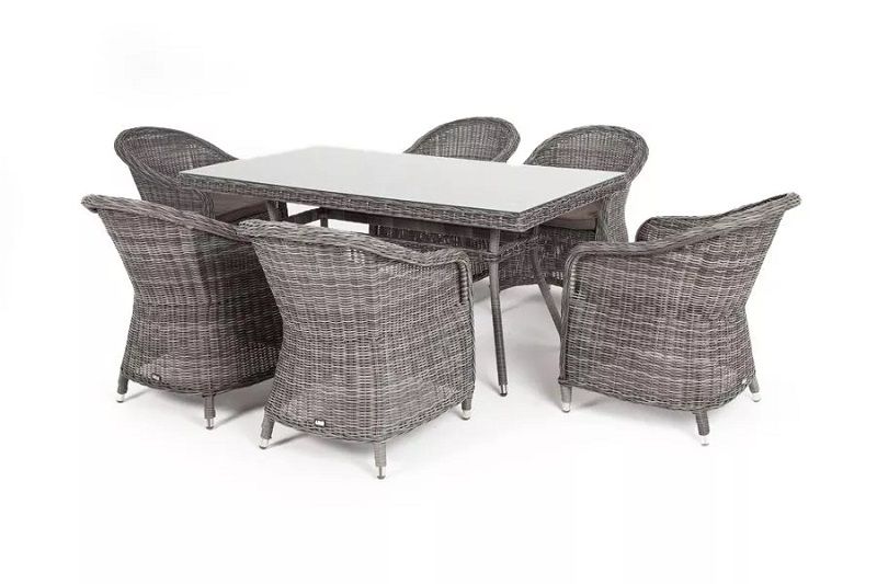 Обеденная группа Эспрессо 4SIS из искусственного ротанга, цвет графит фото 4