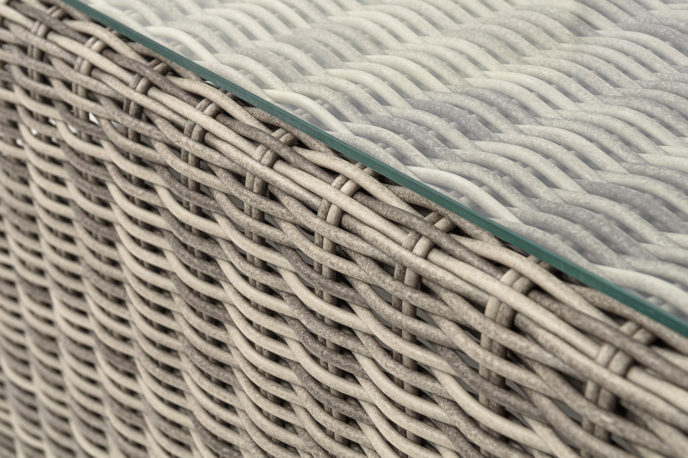 Боно журнальный столик из искусственного ротанга, цвет бежевый фото 5