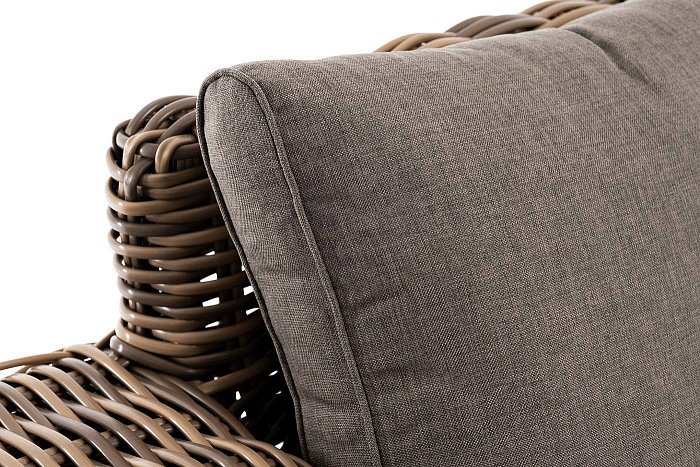 Диван Палермо 4SIS из искусственного ротанга трехместный, цвет соломенный фото 2