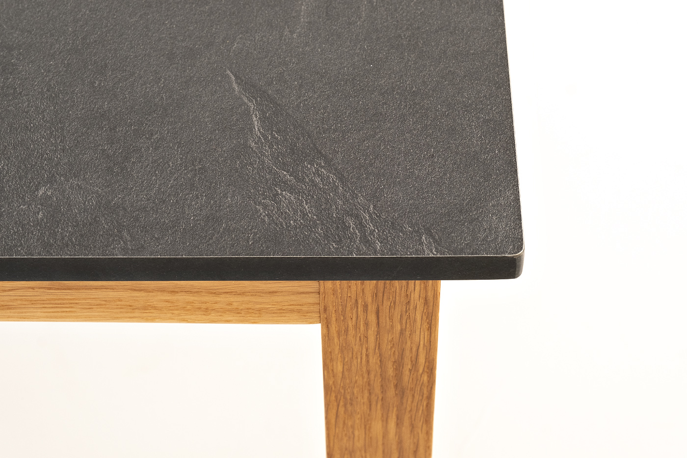 Канны журнальный столик из HPL 90х60, H40, основание дуб, цвет столешницы серый гранит фото 3