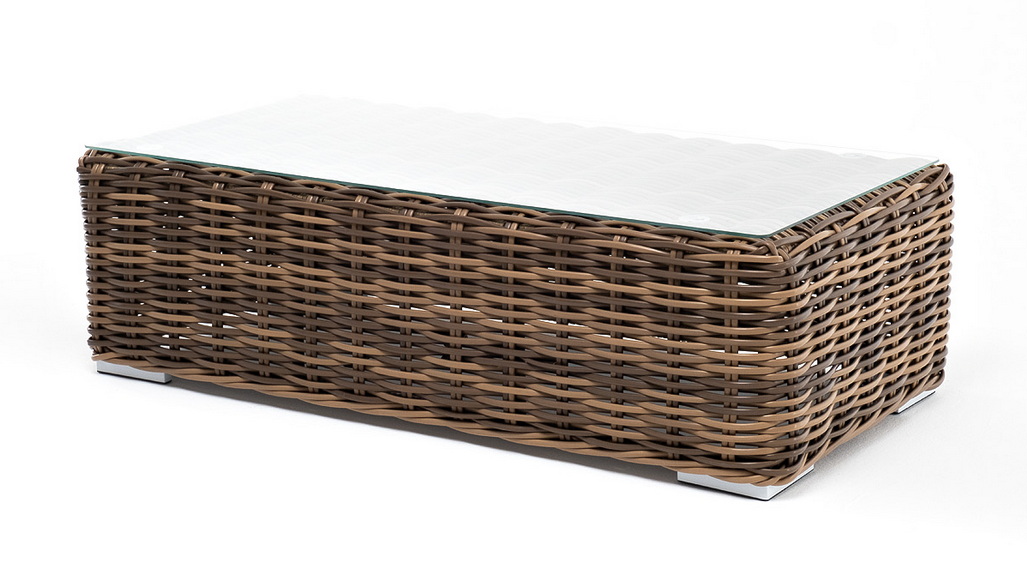 Палермо журнальный столик из искусственного ротанга, цвет соломенный фото 1