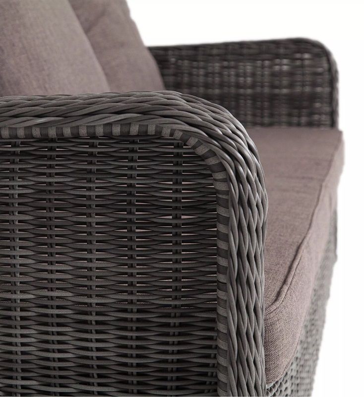 Диван трехместный Гляссе 4SIS из искусственного ротанга, цвет графит фото 2