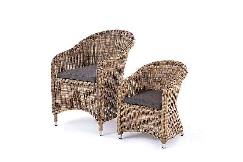 Плетеное кресло детское Равенна 4SIS из искусственного ротанга, цвет соломенный фото 5