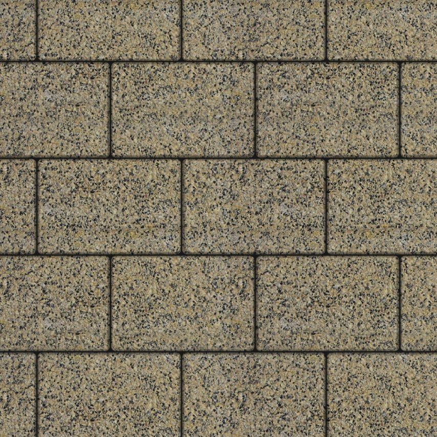 Тротуарная плитка Выбор Прямоугольник Б.1.П.8 300х200х80 мм Гранит Желтый с черным фото 1