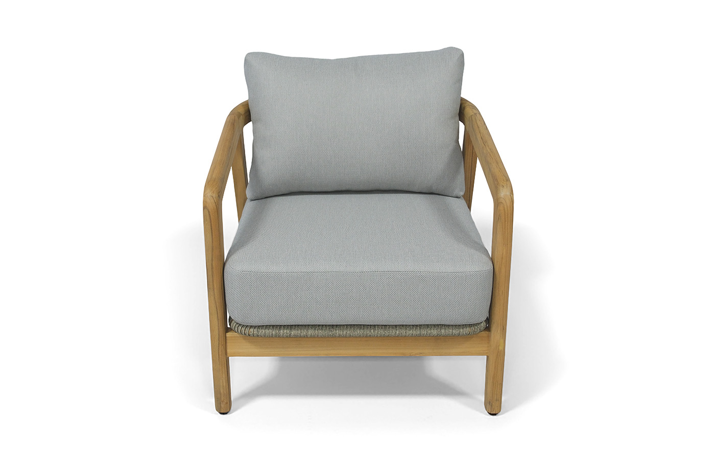 Лейпциг кресло из тика, цвет серый фото 2