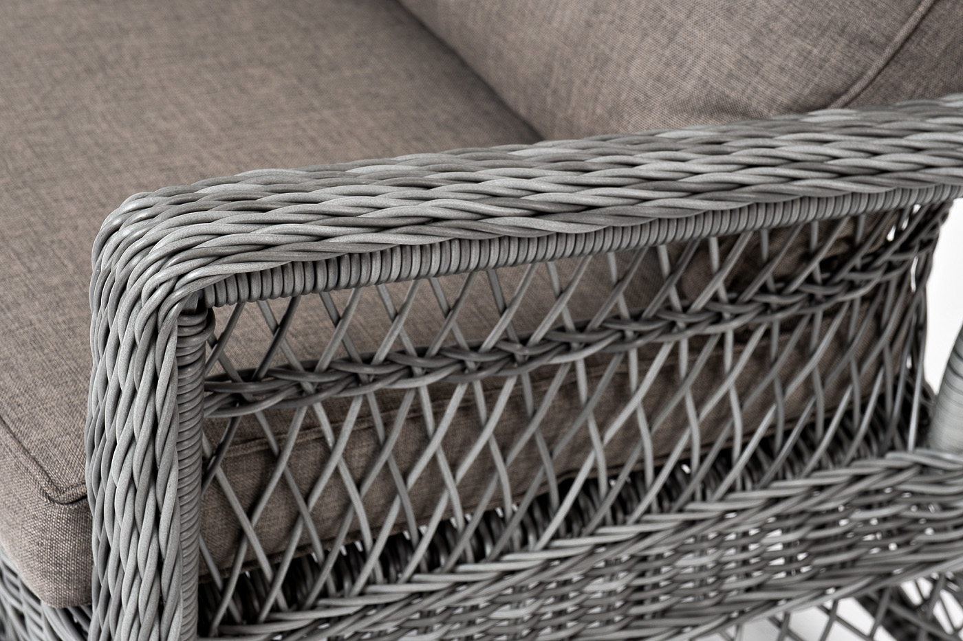 Гранд Латте диван трехместный из искусственного ротанга, цвет графит фото 7