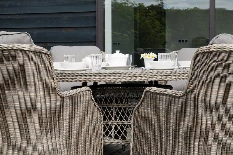 Обеденная группа Неаполь 4SIS из искусственного ротанга, цвет бежевый фото 4