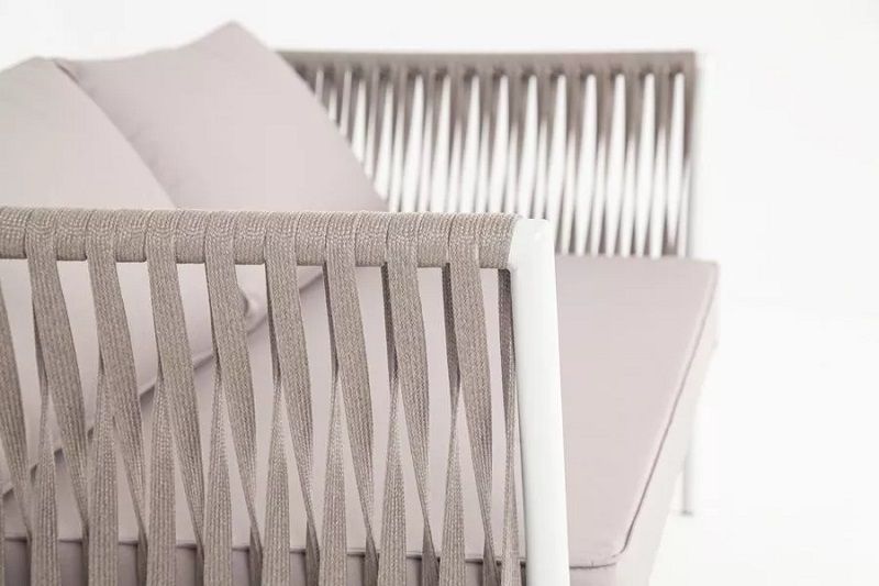 Диван двухместный Касабланка 4SIS из роупа (веревки), цвет бежевый фото 4