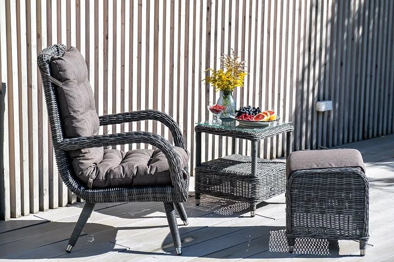 Лаунж-зона Толедо 4SIS из искусственного ротанга, цвет графит фото 3