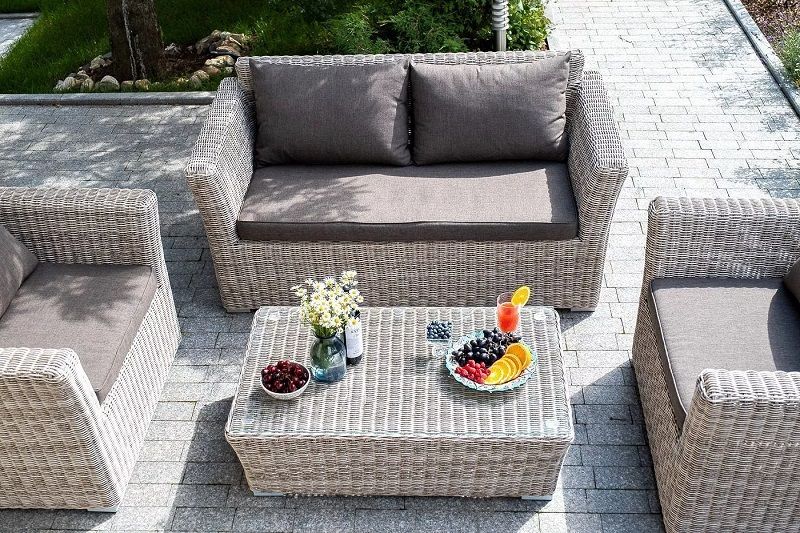 Диван двухместный Капучино 4SIS из искусственного ротанга, цвет бежевый фото 6