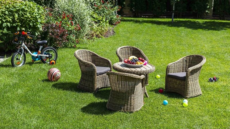 Обеденная детская группа Тильда 4SIS из искусственного ротанга, цвет соломенный фото 7