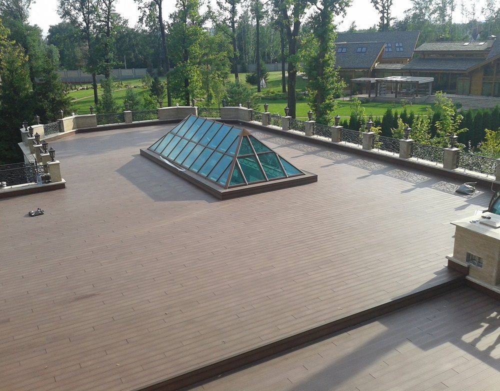 Террасная доска Экодэк Брайт Вельвет Шале, цвет Каштан фото 3