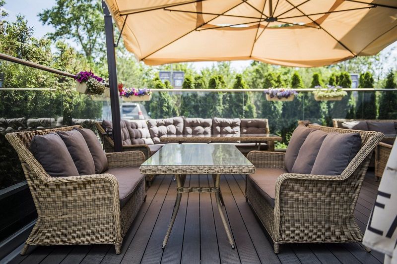 Диван трехместный Гляссе 4SIS из искусственного ротанга, цвет соломенный фото 5