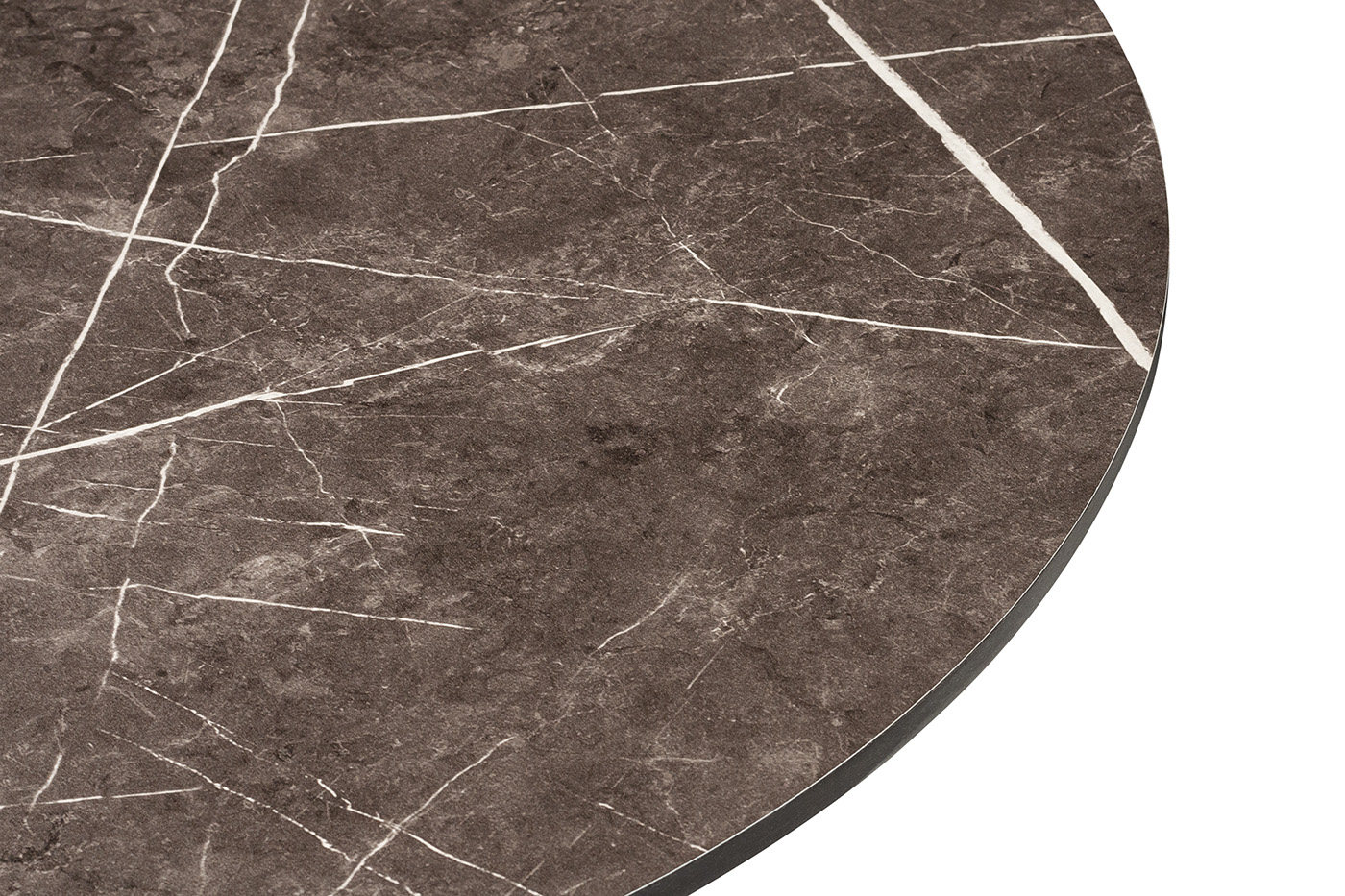 Каффе стол из HPL круглый Ø70см, цвет серый мрамор фото 2