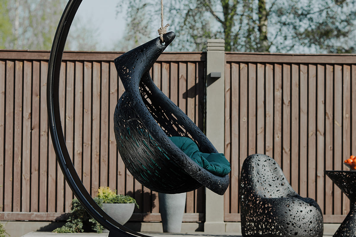 Подвесное кресло Vitgarden Bios Lucid из базальта, цвет черный фото 1